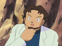 El profesor Birch/Abedul de Hoenn en el anime.