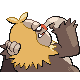 Imagen posterior de Slaking variocolor en Pokémon Oro HeartGold y Pokémon Plata SoulSilver