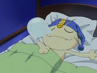 Archivo:EP561 Meowth recordando su cama en el Campamento Pokémon de Verano.png