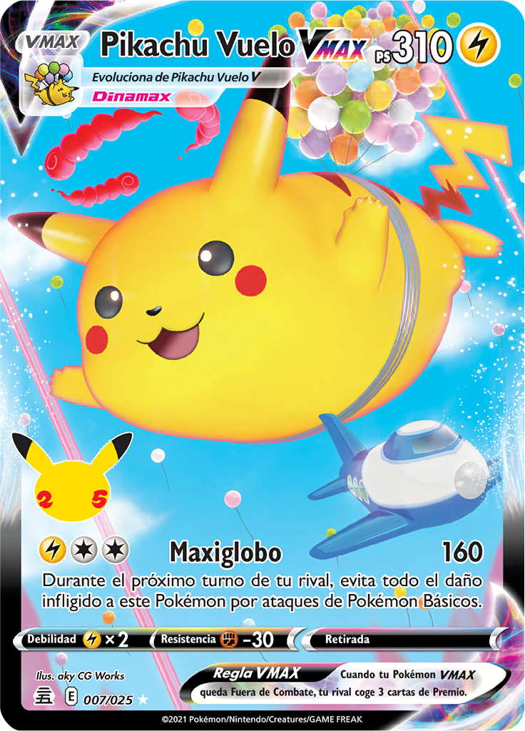 Pikachu Vuelo VMAX (Celebraciones TCG) WikiDex, la enciclopedia Pokémon