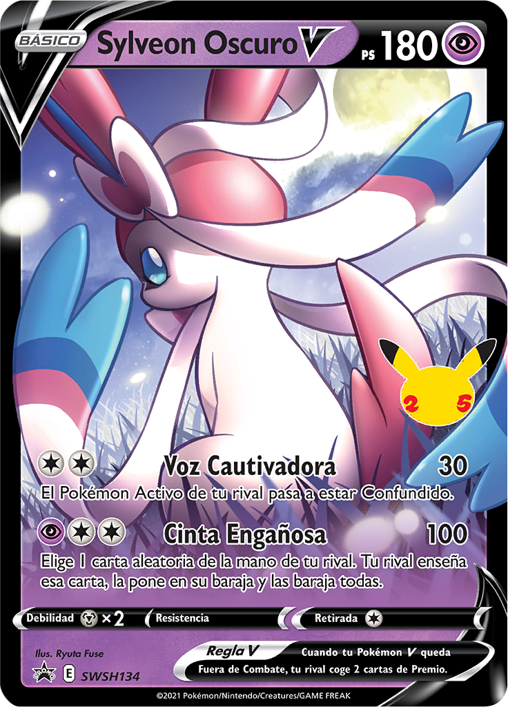 わるいニンフィアv 25th 【PSA9】/ Dark Sylveon V Sylveon Oscuro V (SWSH Promo 134 TCG) - WikiDex, la enciclopedia