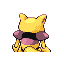 Imagen posterior de Abra variocolor en Pokémon Rojo Fuego y Pokémon Verde Hoja