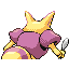 Imagen posterior de Kadabra variocolor en Pokémon Rojo Fuego y Pokémon Verde Hoja