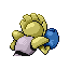 Imagen posterior de Hitmonchan variocolor en Pokémon Rojo Fuego y Pokémon Verde Hoja
