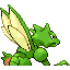 Imagen posterior de Scyther variocolor en Pokémon Rojo Fuego y Pokémon Verde Hoja