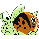 Imagen posterior de Seaking variocolor hembra en Pokémon Oro HeartGold y Pokémon Plata SoulSilver