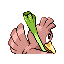 Imagen posterior de Farfetch’d variocolor en Pokémon Rojo Fuego y Pokémon Verde Hoja