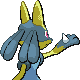 Imagen posterior de Lucario variocolor en Pokémon Platino