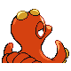 Imagen posterior de Octillery macho en Pokémon Diamante y Pokémon Perla