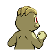 Imagen posterior de Machop variocolor en Pokémon Diamante y Pokémon Perla