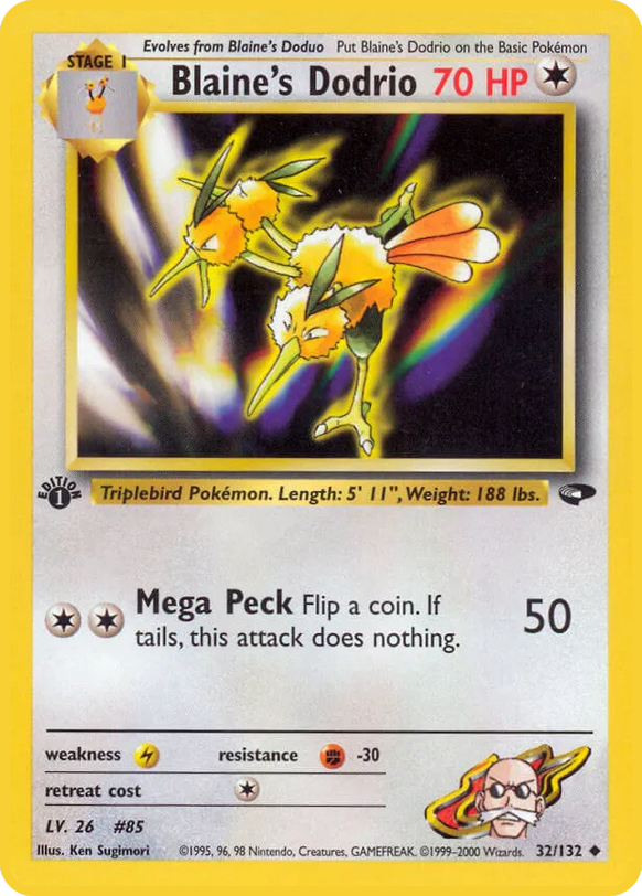 Blaine's Dodrio ポケモンカード 70 HP Blaine's Dodrio (Gym Challenge TCG) - WikiDex, la enciclopedia Pokémon
