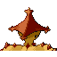 Imagen posterior de Cacturne variocolor en Pokémon Rojo Fuego y Pokémon Verde Hoja