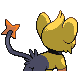 Imagen posterior de Shinx variocolor macho en Pokémon Platino