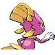 Imagen posterior de Weavile variocolor macho en Pokémon Oro HeartGold y Pokémon Plata SoulSilver