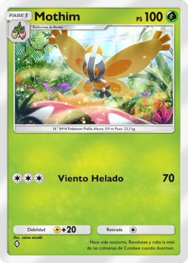 Mothim (Fuego Carmesí TCG Pocket) - WikiDex, la enciclopedia Pokémon