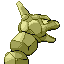 Imagen posterior de Onix variocolor en Pokémon Rojo Fuego y Pokémon Verde Hoja