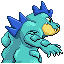 Imagen posterior de Feraligatr variocolor en Pokémon Rojo Fuego y Pokémon Verde Hoja