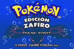 Archivo:Pantalla de título de Pokémon Zafiro RZE.png