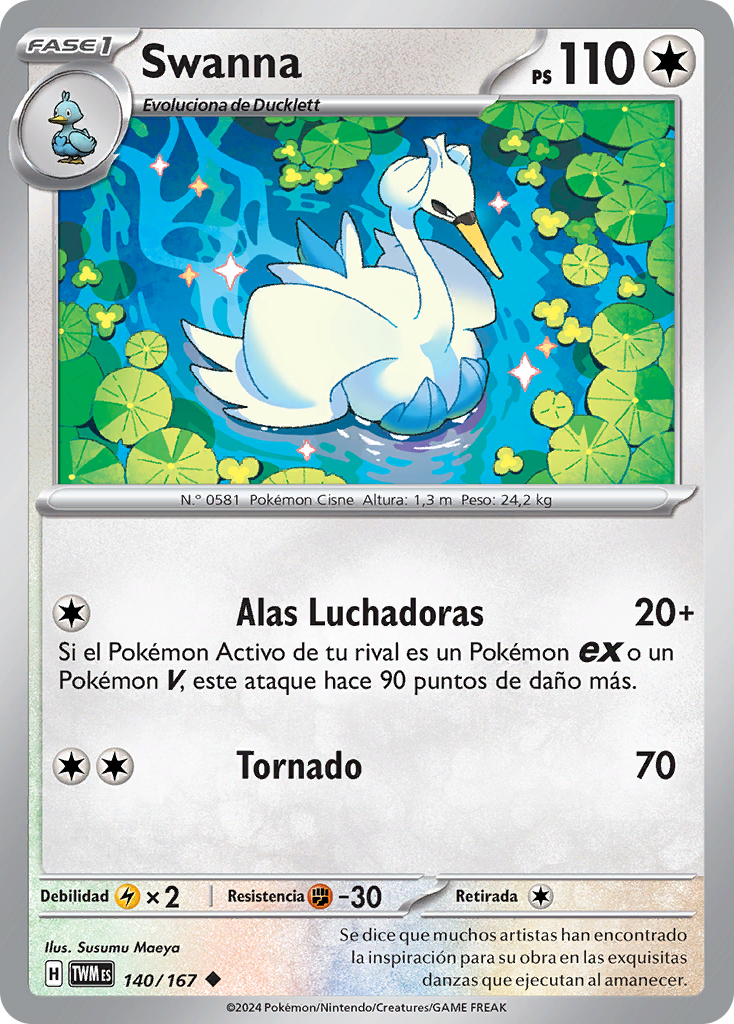 Swanna (Mascarada Crepuscular TCG) - WikiDex, la enciclopedia Pokémon