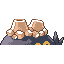 Imagen posterior de Camerupt variocolor en Pokémon Esmeralda