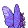 Imagen posterior de Venomoth variocolor en Pokémon Cristal