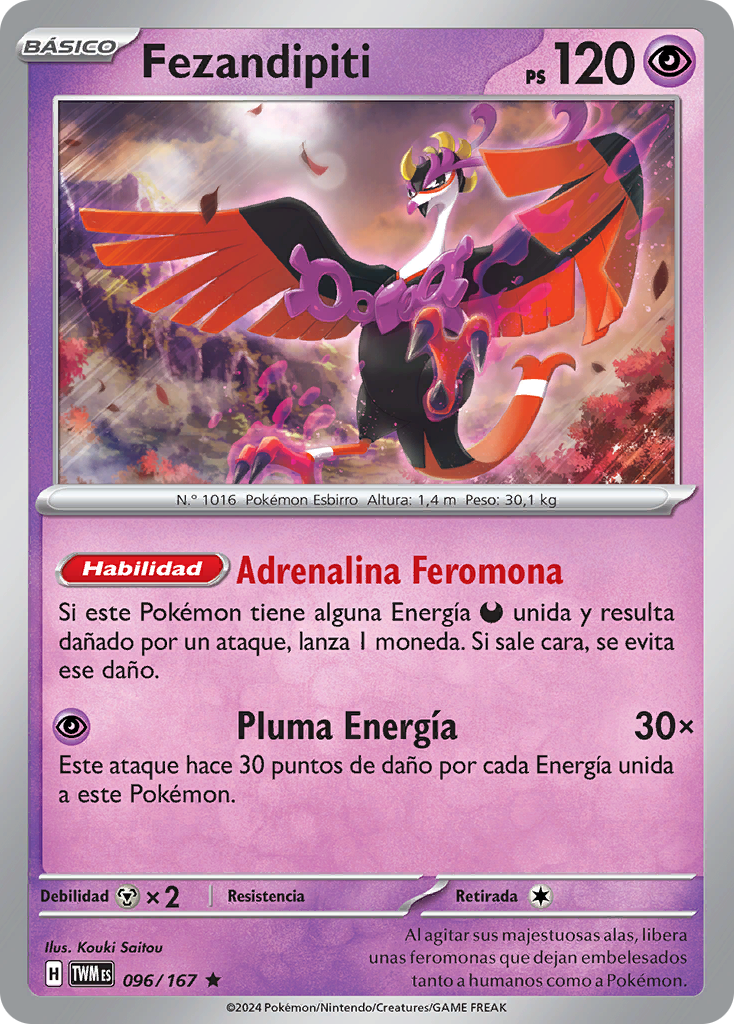 Fezandipiti (Mascarada Crepuscular TCG) - WikiDex, la enciclopedia Pokémon