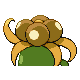 Imagen posterior de Gloom variocolor hembra en Pokémon Platino