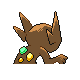 Imagen posterior de Sableye variocolor en Pokémon Platino