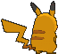 Imagen posterior de Pikachu variocolor macho en la sexta y séptima generación