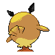 Imagen posterior de Hoothoot variocolor en Pokémon Platino