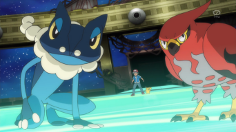 Archivo:EP896 Frogadier y Talonflame (2).png