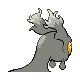 Imagen posterior de Slugma variocolor en Pokémon Diamante y Pokémon Perla