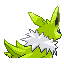 Imagen posterior de Jolteon variocolor en Pokémon Esmeralda