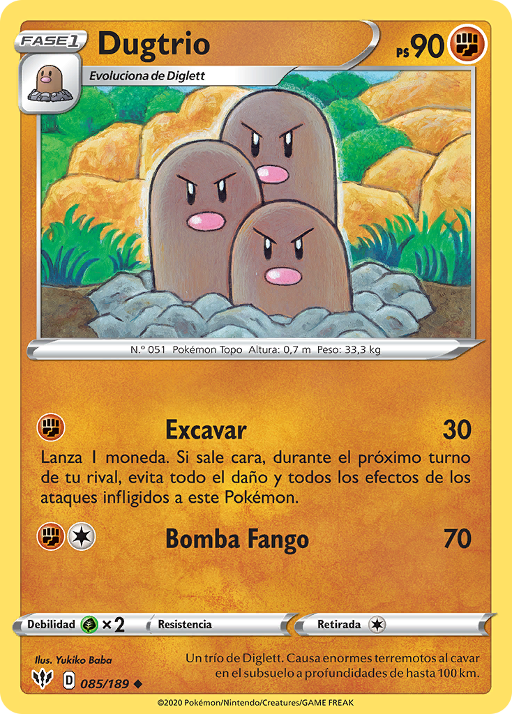 Dugtrio (Oscuridad Incandescente TCG) - WikiDex, la enciclopedia