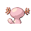 Imagen posterior de Wooper variocolor en Pokémon Rojo Fuego y Pokémon Verde Hoja