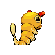 Imagen posterior de Caterpie variocolor en Pokémon Platino