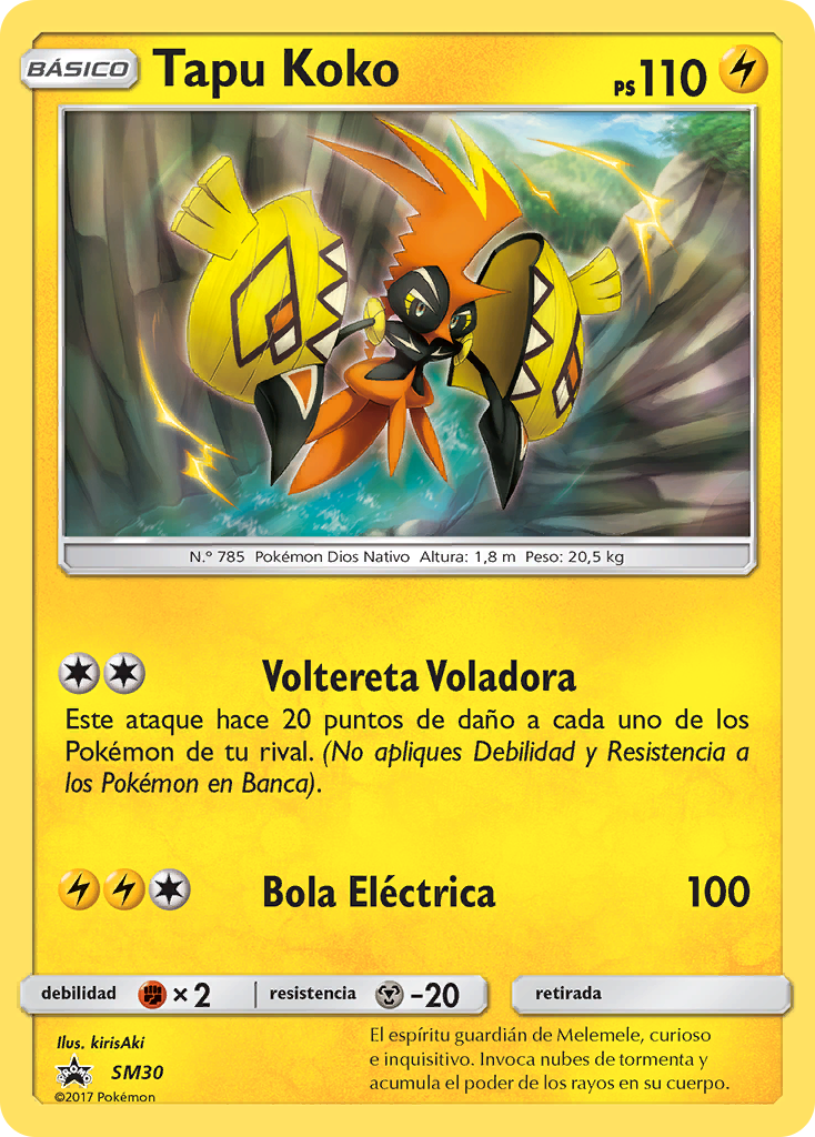 Tapu Koko (SM Promo 30 TCG) - WikiDex, la enciclopedia Pokémon