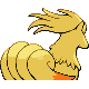 Imagen posterior de Ninetales en Pokémon Diamante y Pokémon Perla