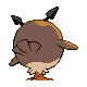 Imagen posterior de Hoothoot en Pokémon Diamante y Pokémon Perla