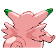 Imagen posterior de Clefable variocolor en Pokémon Oro HeartGold y Pokémon Plata SoulSilver