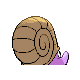 Imagen posterior de Omanyte variocolor en Pokémon Platino