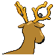 Imagen posterior de Stantler en Pokémon Diamante y Pokémon Perla