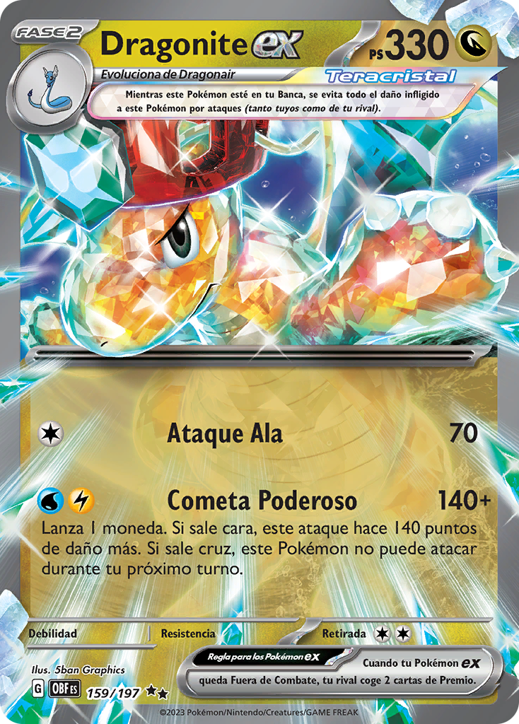 Dragonite Ex Llamas Obsidianas TCG WikiDex La Enciclopedia Pok mon