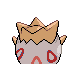 Imagen posterior de Togepi variocolor en Pokémon Diamante y Pokémon Perla