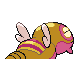 Imagen posterior de Dunsparce variocolor en Pokémon Diamante y Pokémon Perla