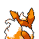 Imagen posterior de Flareon variocolor en Pokémon Cristal