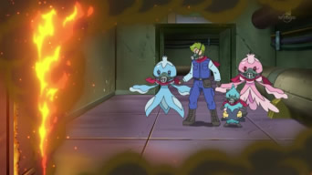 Archivo:EP777 Hiroto y sus Pokémon con escafandra.png