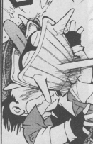 Sheldder golpeando a Ash, en el manga El Cuento Eléctrico de Pikachu.