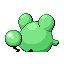 Imagen posterior de Marill variocolor en Pokémon Rojo Fuego y Pokémon Verde Hoja