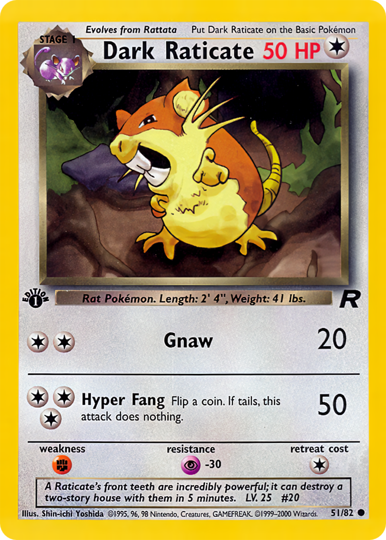 Dark Raticate (Team Rocket TCG) - WikiDex, la enciclopedia Pokémon